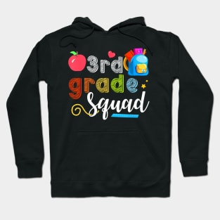 3Rd Grade Squad Third Teacher Student Team Back To School Hoodie